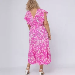 Amy & Clo Abigail mekko valkoinen-pinkki