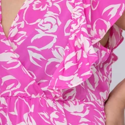 Amy & Clo Abigail mekko valkoinen-pinkki