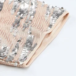 Arianna mekko paljeteilla shampanja