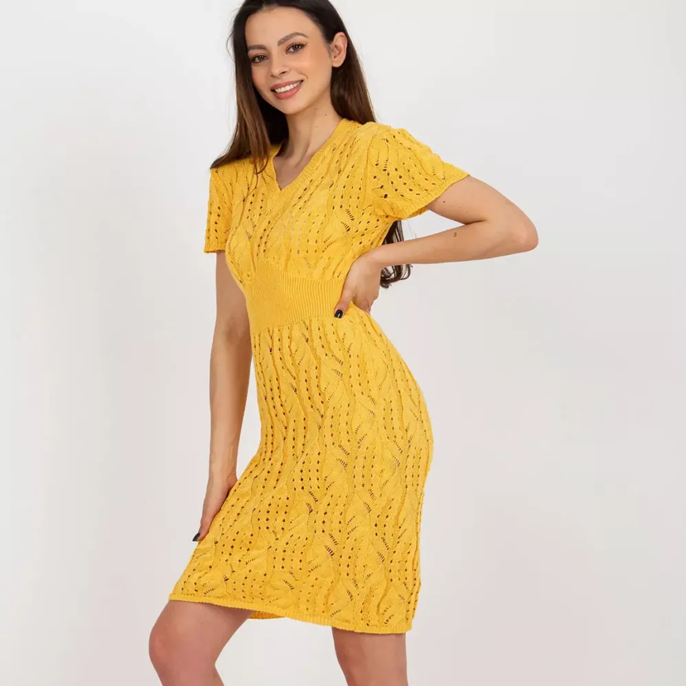 Badu Becca neulemekko mustard