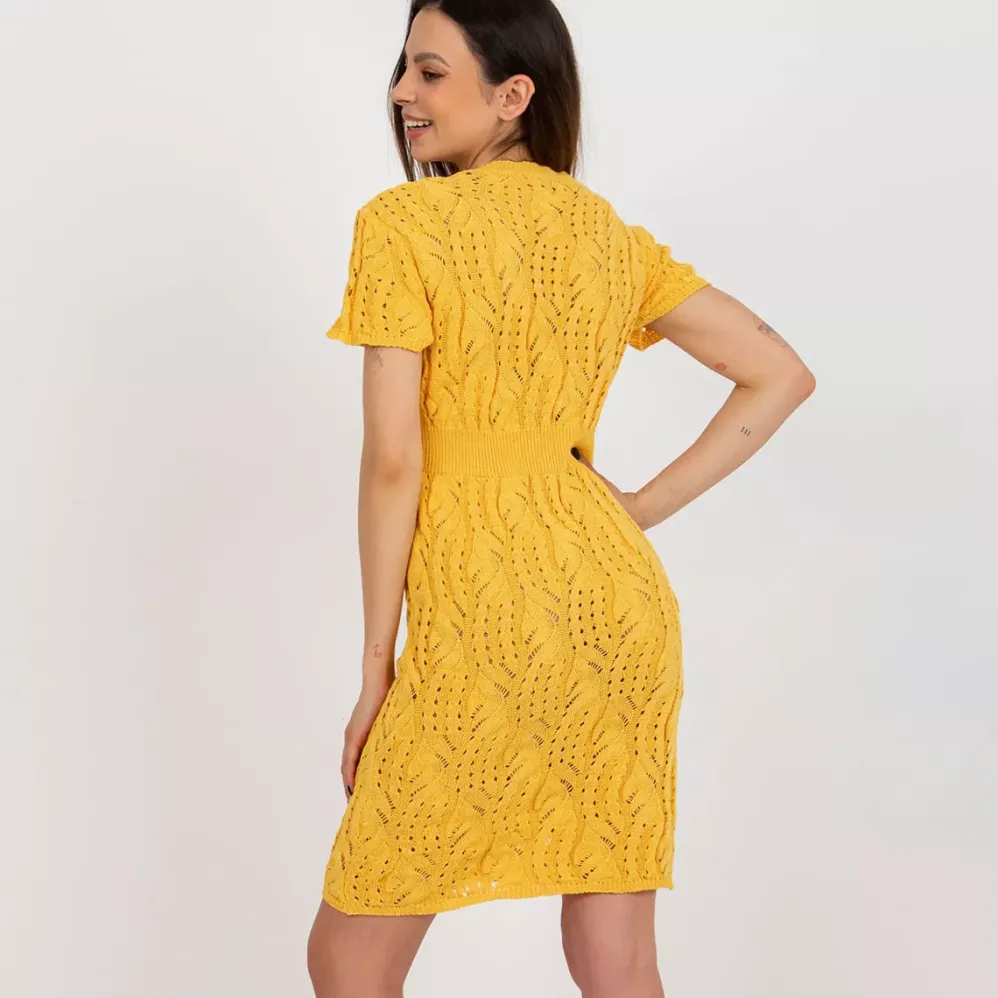 Badu Becca neulemekko mustard