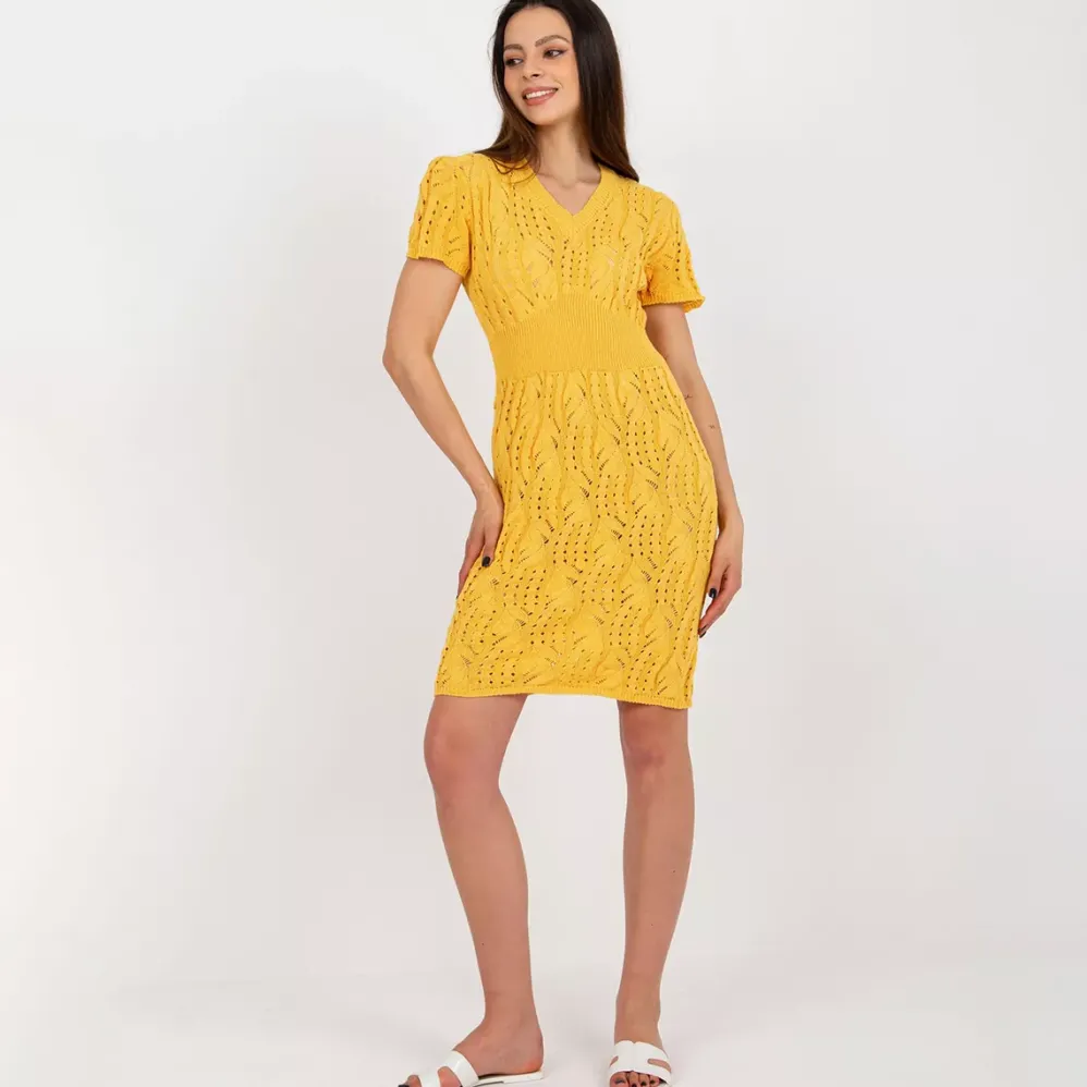 Badu Becca neulemekko mustard