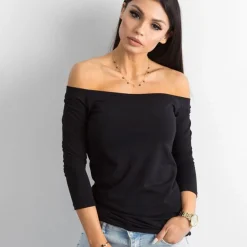 Basic Live Off Shoulder paita musta