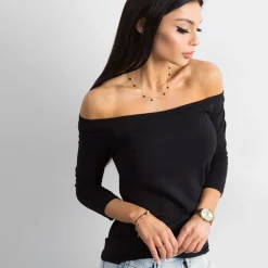 Basic Live Off Shoulder paita musta