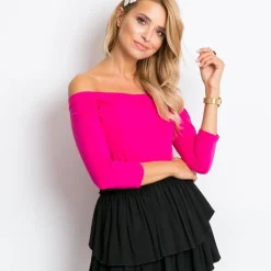 Basic Live Off Shoulder paita fuksia