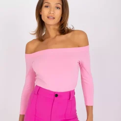 Basic Live Off Shoulder paita pinkki