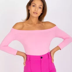 Basic Live Off Shoulder paita pinkki