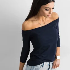 Basic Live Off Shoulder paita navy