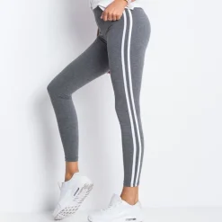 Basic Stripes leggingsit meleerattu t.harmaa
