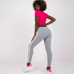 Basic Stripes leggingsit meleerattu v.harmaa