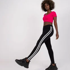Basic Stripes leggingsit musta
