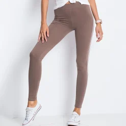Basic Stripes leggingsit ruskea