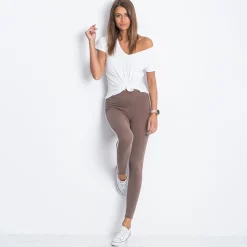 Basic Stripes leggingsit ruskea