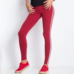 Basic Stripes leggingsit t.punainen