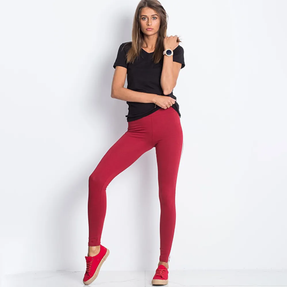 Basic Stripes leggingsit t.punainen