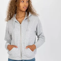 Basic Zip Up hupparitakki vaaleanharmaa