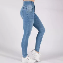 Bestiny high waist stretchfarkut v.sininen