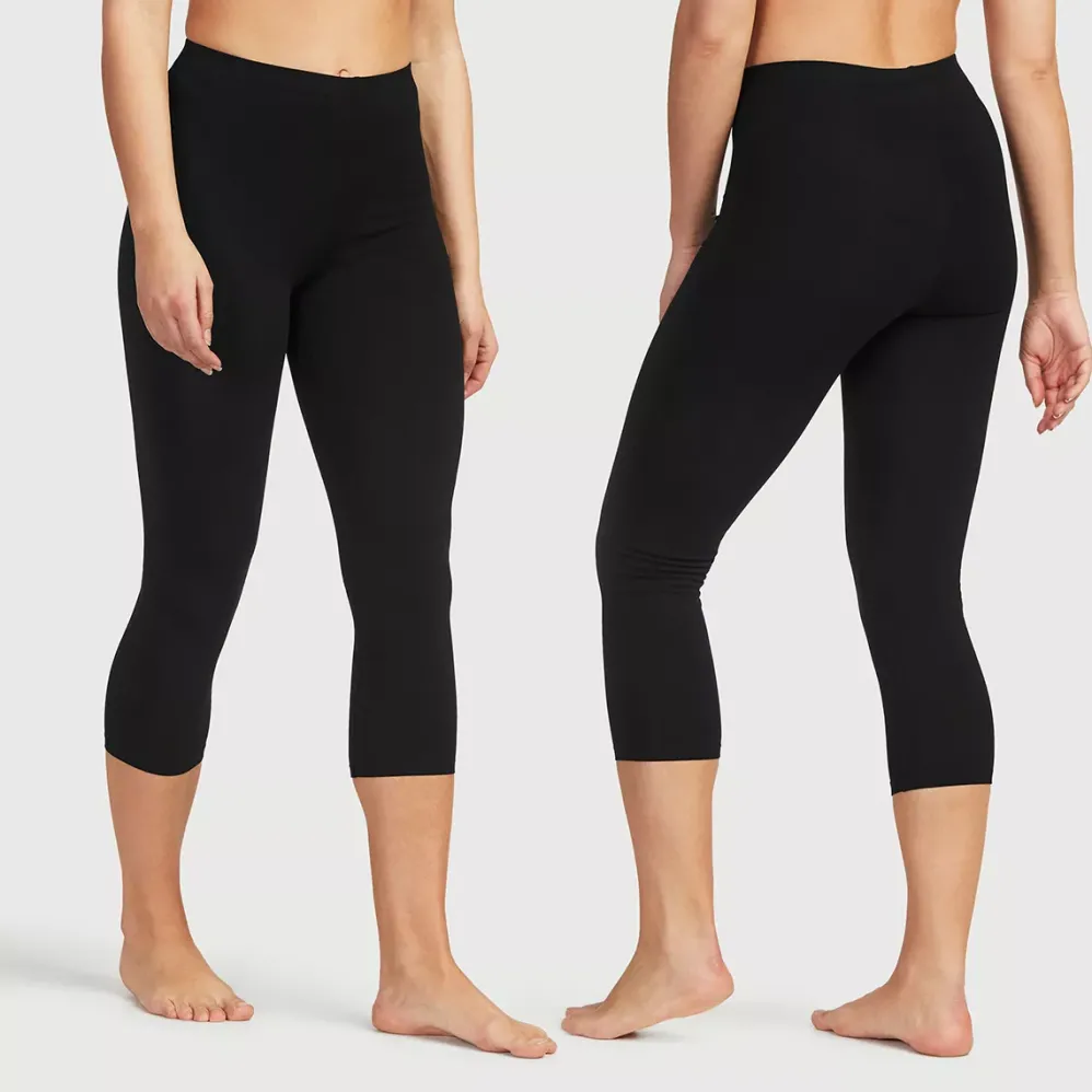 Caprileggingsit 2-pakkaus musta/musta