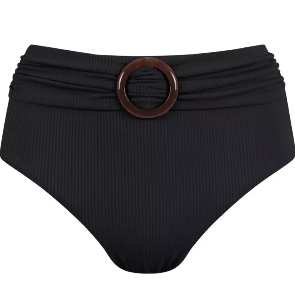 Chlamys Varia High Waist Ribbed bikinihousut musta