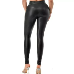 C. Mode Leatherlook leggingsit musta