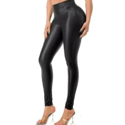 C. Mode Leatherlook leggingsit musta
