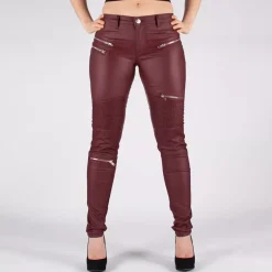 Crazy Lover Premium Zips housut burgundi