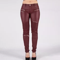 Crazy Lover Premium Zips housut burgundi