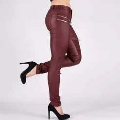 Crazy Lover Premium Zips housut burgundi