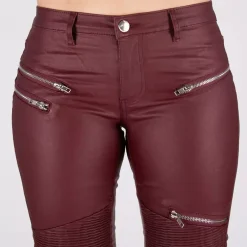 Crazy Lover Premium Zips housut burgundi