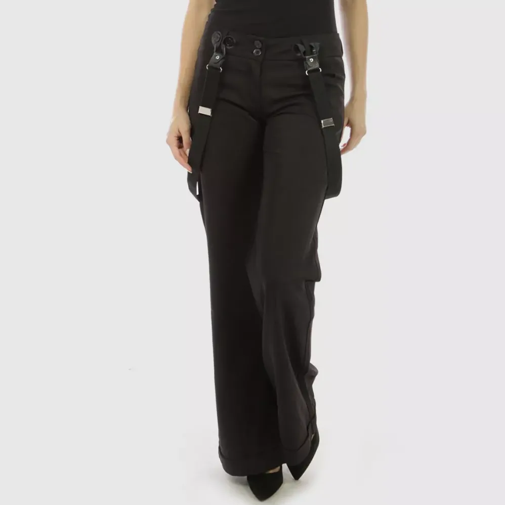 Crazy Lover Wide Suspender housut musta