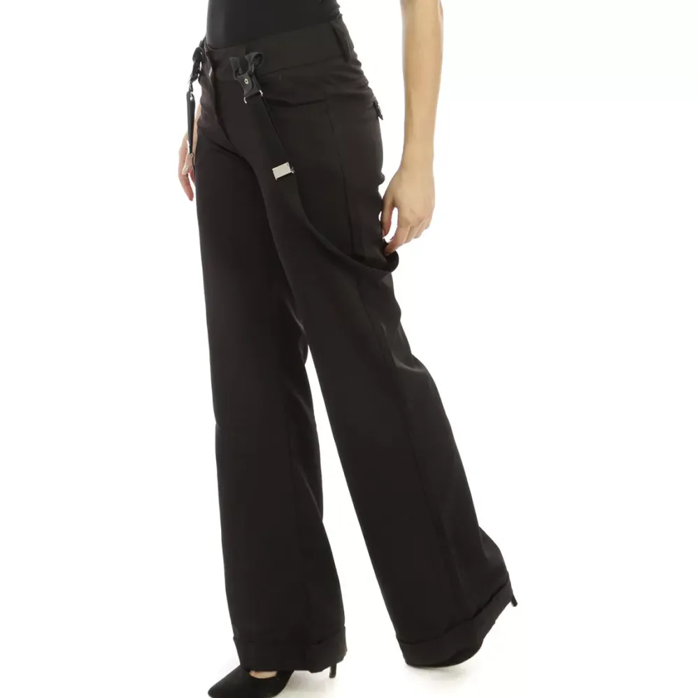 Crazy Lover Wide Suspender housut musta