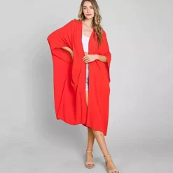 Culture Code Raquel maxi kimono red orange