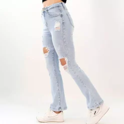 Daysie Bootcut revityt farkut vaaleansininen