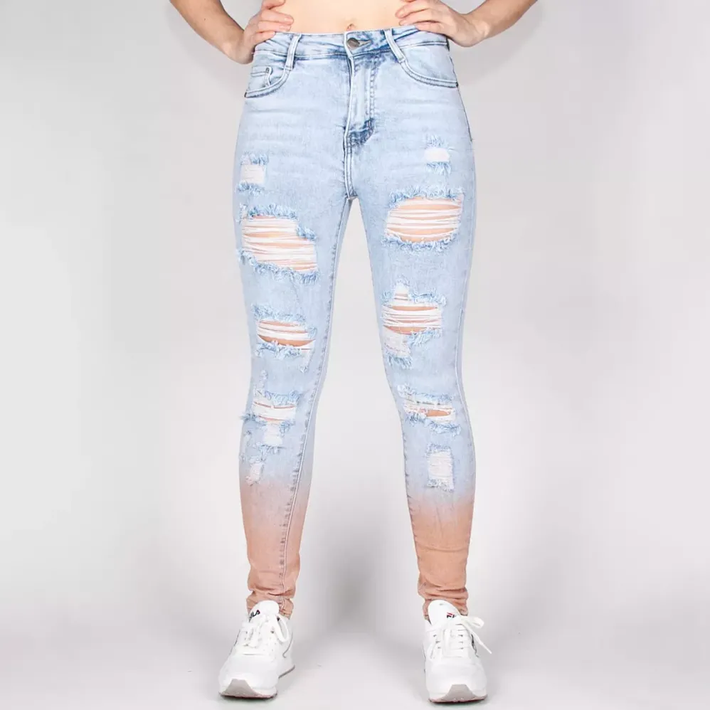 Daysie high waist stretchfarkut vaaleansininen