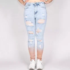 Daysie high waist stretchfarkut vaaleansininen