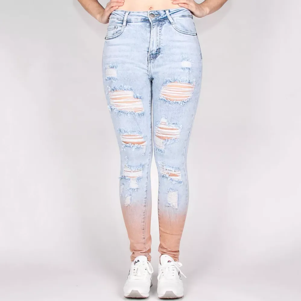 Daysie high waist stretchfarkut vaaleansininen