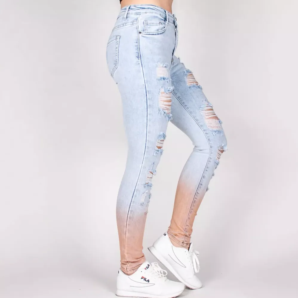 Daysie high waist stretchfarkut vaaleansininen