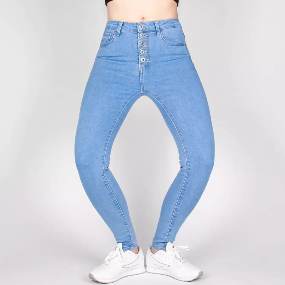 Daysie high waist stretchfarkut baby blue