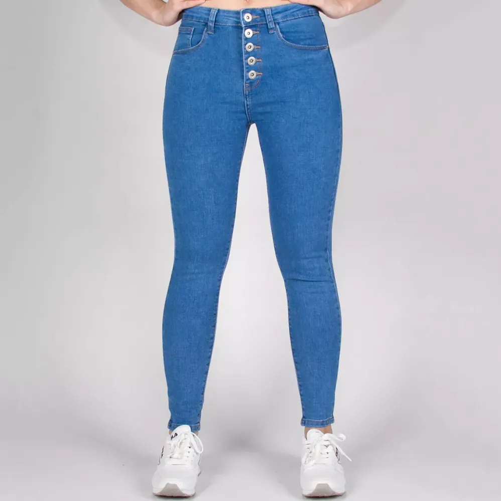 Daysie high waist stretchfarkut steel blue