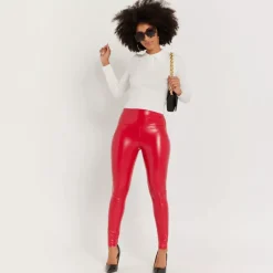 Daysie high waist thermoleggingsit punainen