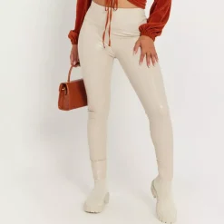 Daysie high waist thermoleggingsit vaalea beige