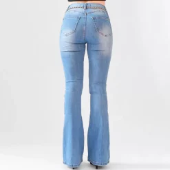 Denim Life push up farkut vyöllä sininen