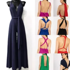 Elle Bora Multi Tie jumpsuit navy