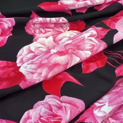 Elle Carina kukkamekko musta/fuksia