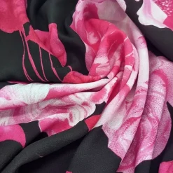 Elle Carina kukkamekko musta/fuksia