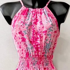 Elle Carina Snakeprint mekko pinkki