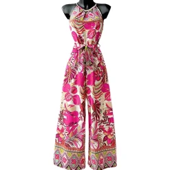Elle Daysie kuvioitu jumpsuit fuksia