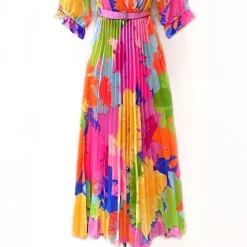 Elle Lisa Party mekko vyöllä pinkki