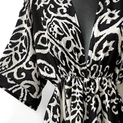 Elle Maria kuvioitu mekko beige-musta