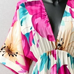 Elle Maria kuvioitu mekko fuksia